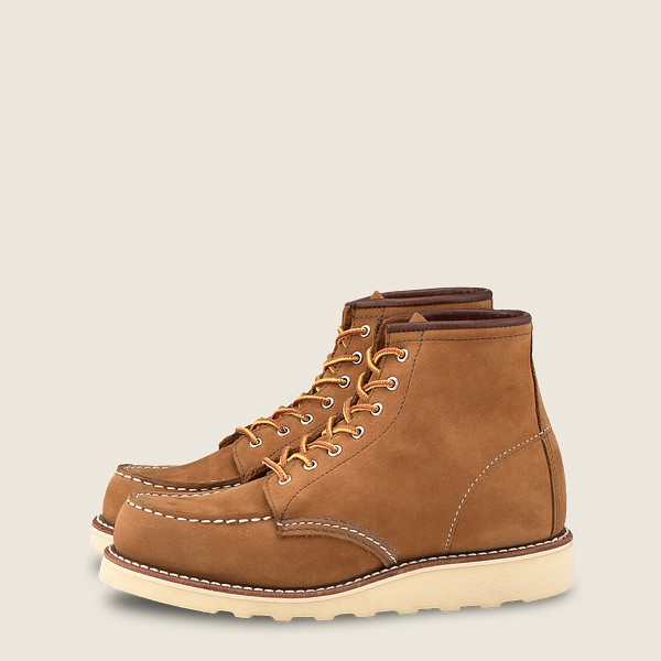 Botas Red Wing Heritage Mujer Kaki - 6-Inch Classic Moc - Short Chinook Cuero - 861-HDMPAC